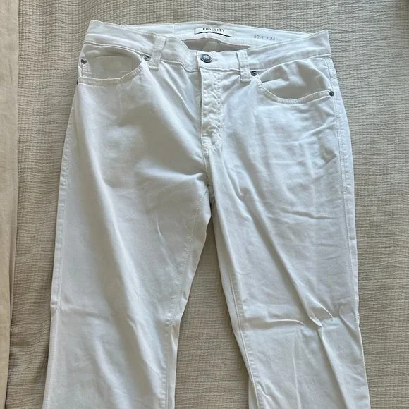 Fidelity Denim Mens Jeans 50-11 Straight Leg White Pants - Picture 3 of 4